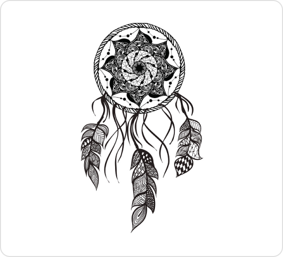 image of dream-catcher drawing